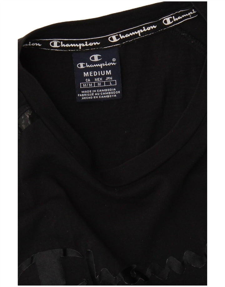 T-shirt grafica da donna Champion Top UK 14 Medium Nera