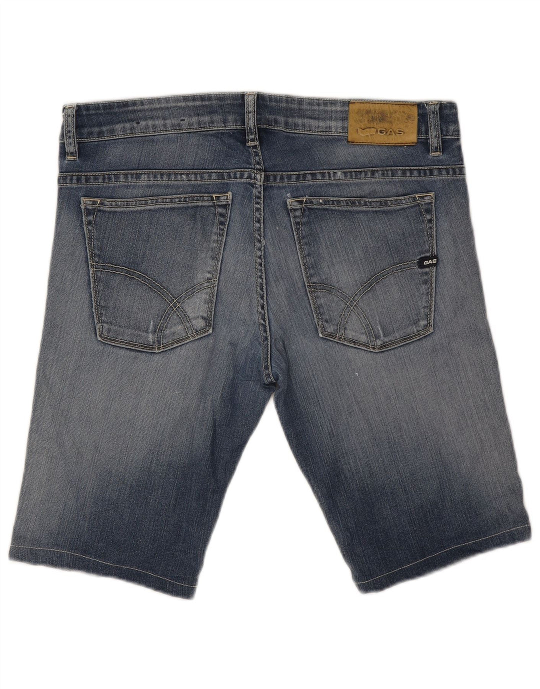 Pantaloncini di jeans da uomo Gas W32 cotone blu medio