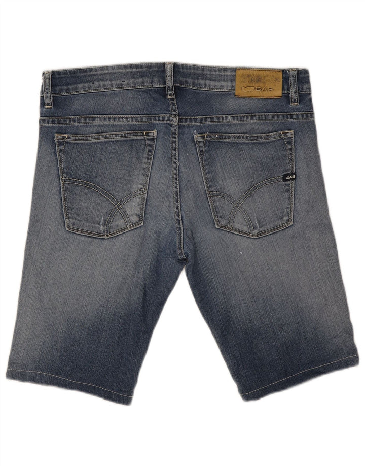 Pantaloncini di jeans da uomo Gas W32 cotone blu medio