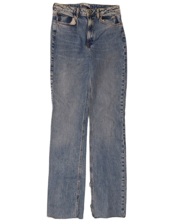 Jeans dritti a vita alta da donna Zara EU 40 medio W30 L33 blu