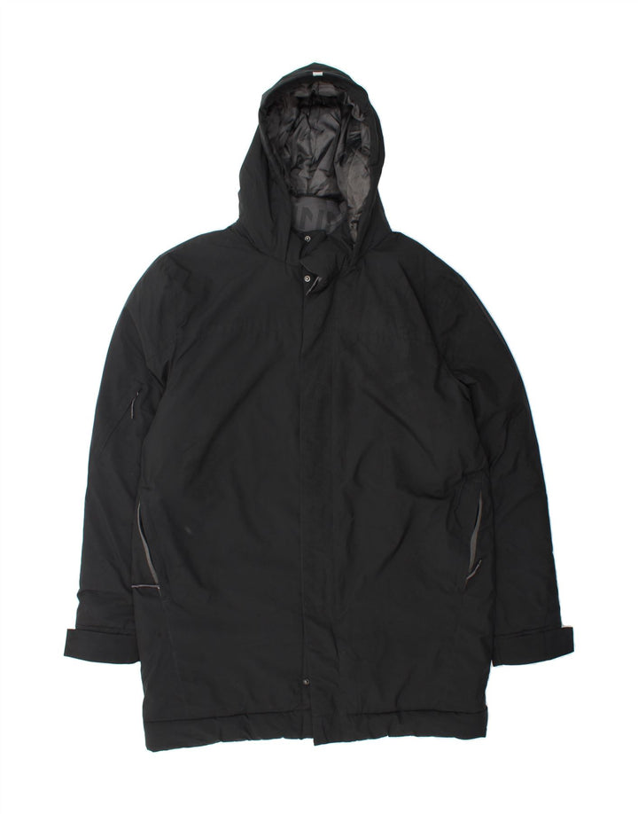 HUMMEL Mens Hooded Windbreaker Coat UK 42 XL Black Polyester Vintage Hummel and Second-Hand Hummel from Messina Hembry 