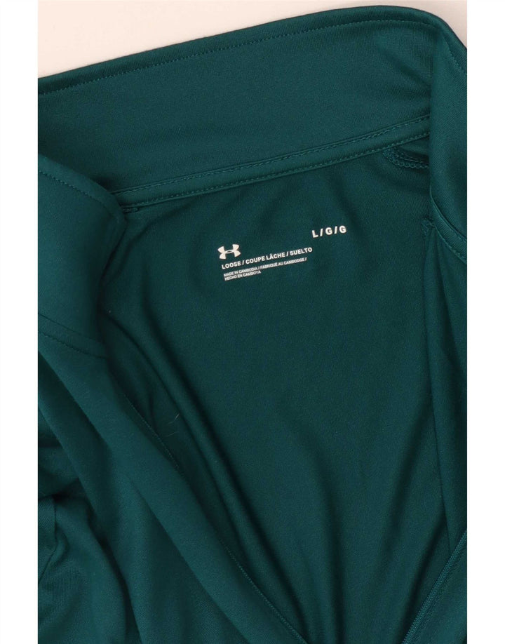 Under Armour Maglia da uomo con zip e collo a maniche lunghe grande verde