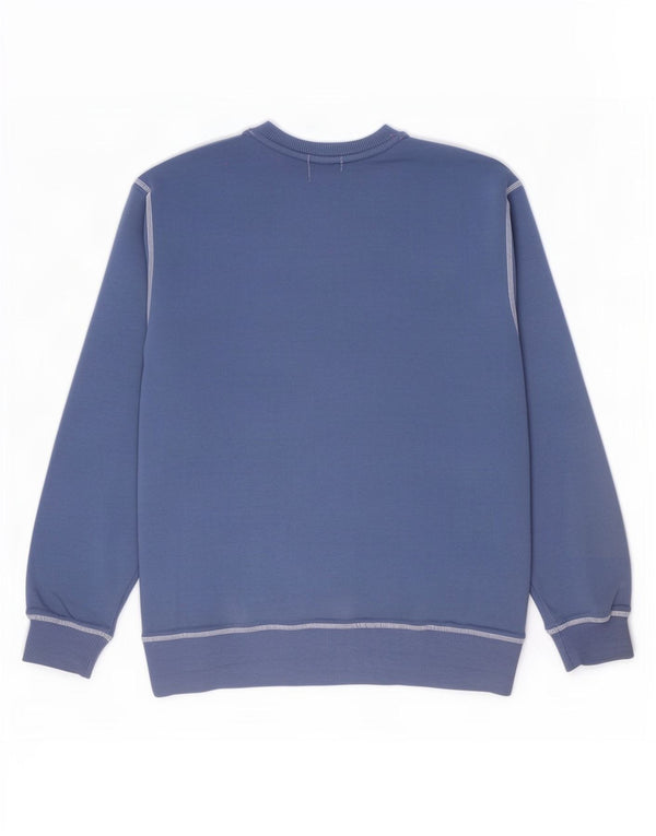 PEPE Jeans Felpa con grafica da donna Maglione UK 18 XL Blu Colourblock