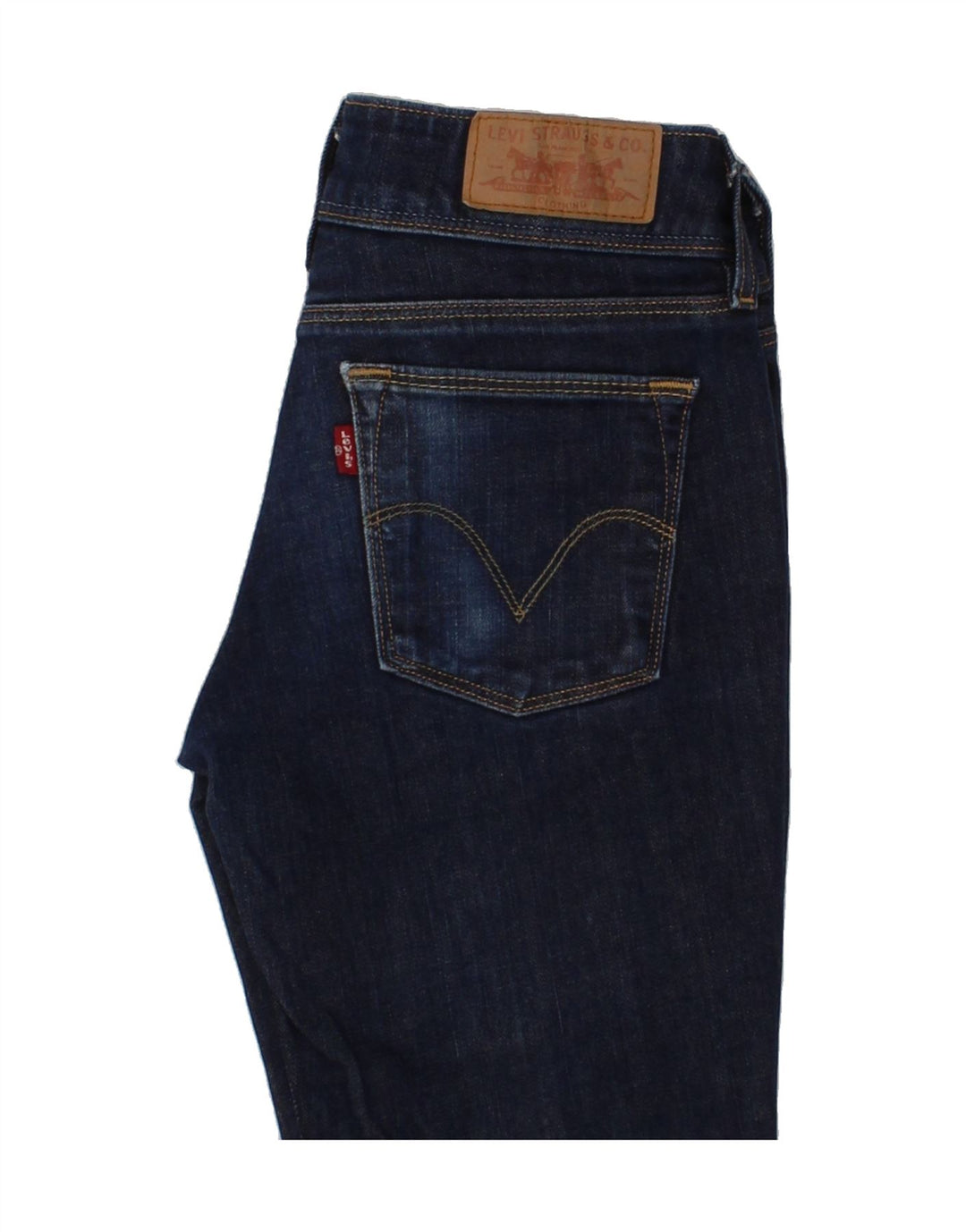 LEVI'S Womens 571 Slim Jeans W27 L32 Navy Blue Cotton Vintage Levi's and Second-Hand Levi's from Messina Hembry 
