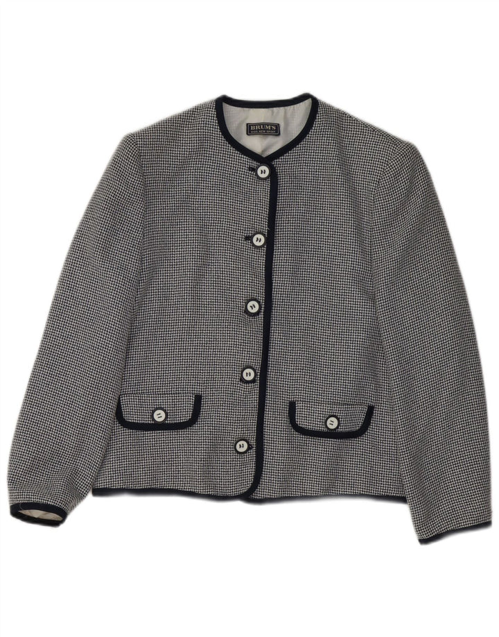 Giacca blazer a 5 bottoni per ragazze Brums 13-14 anni Rayon a quadri nero