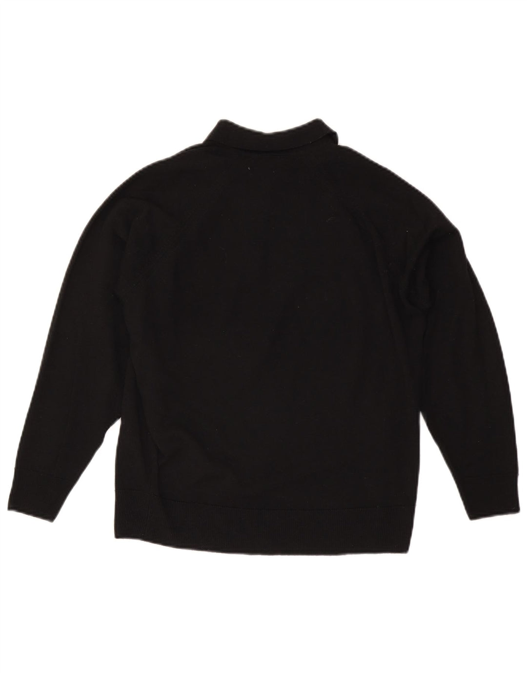 Maglione maglione collo alto da donna CZARINA UK 16 grande lana nera