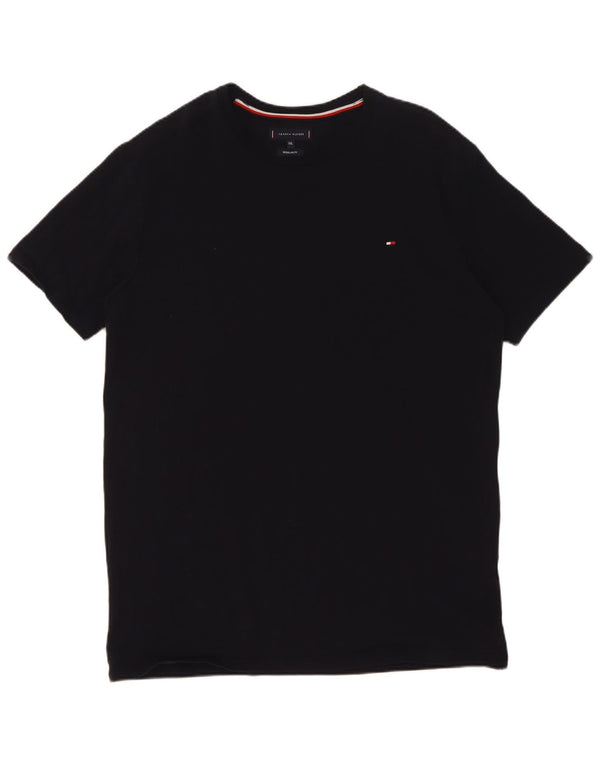 T-shirt da uomo vestibilità regolare Tommy Hilfiger Top 2XL cotone blu navy