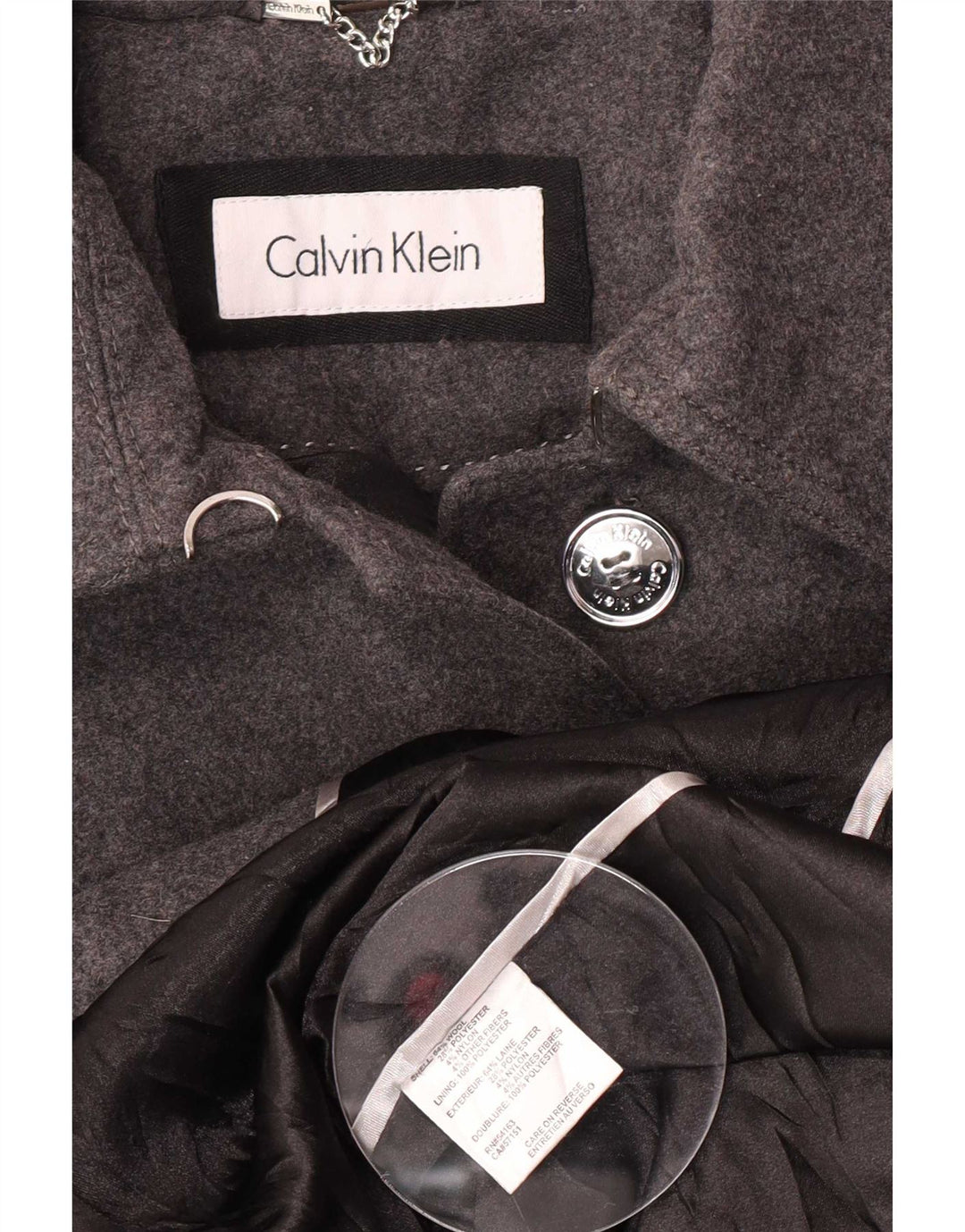 Trench da donna Calvin Klein UK 14 Lana grigio medio
