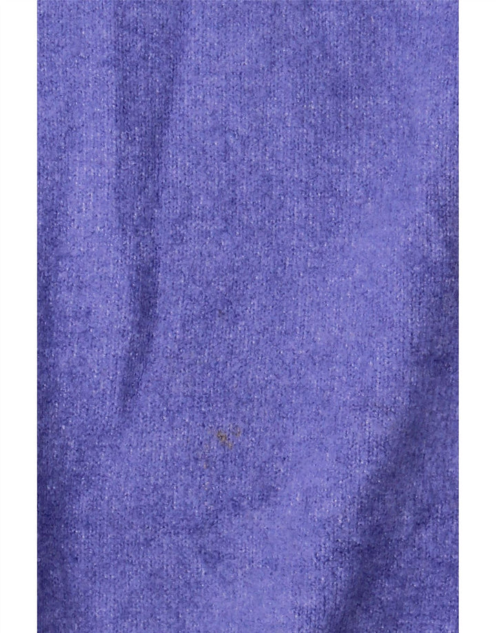 Maglione maglione oversize con collo alto da donna Zara UK 14 Acrilico blu medio