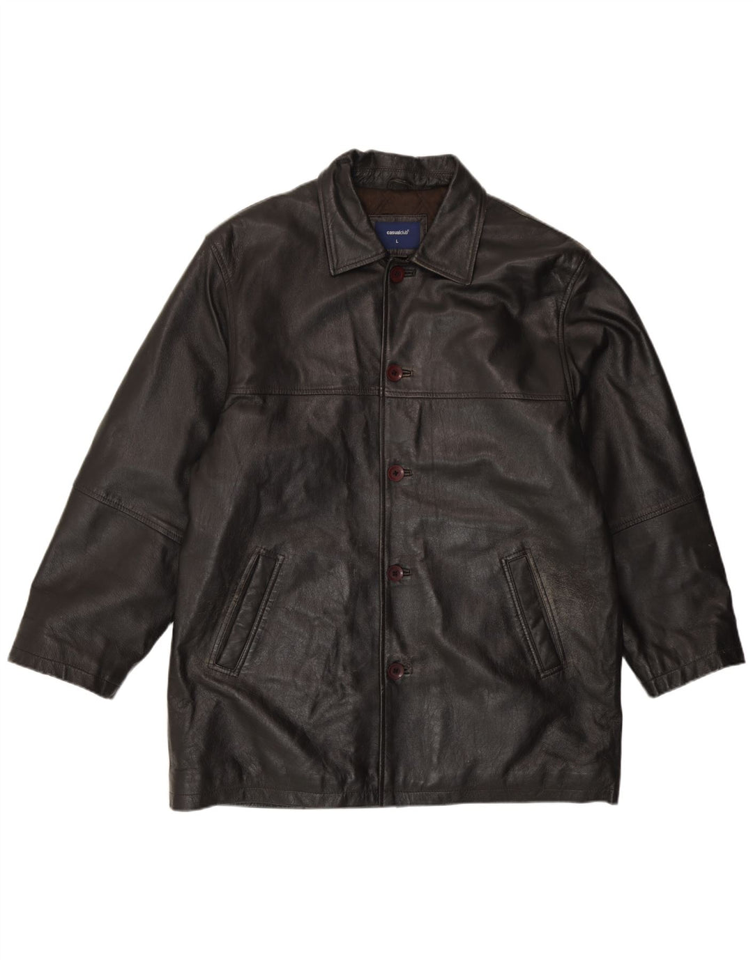 Giacca in pelle da uomo Debenhams UK 40 grande in pelle nera