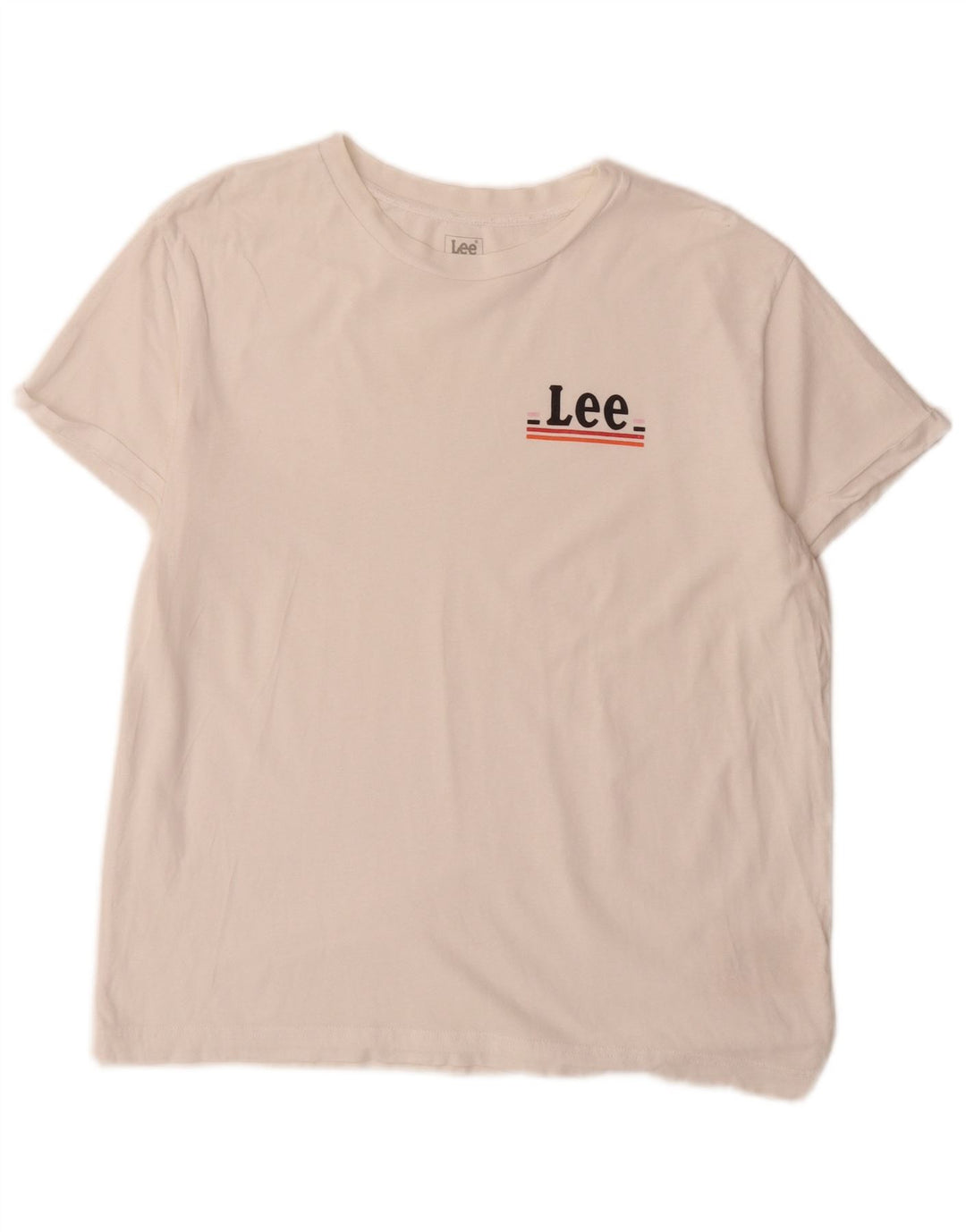 Maglietta grafica da uomo Lee Top piccola in cotone bianco