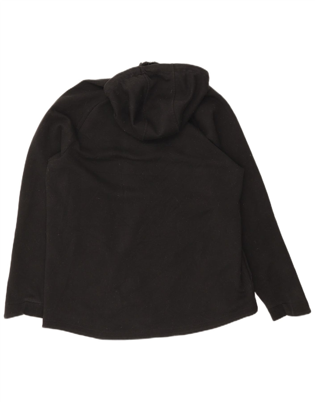 RUSSELL ATHLETIC Felpa con cappuccio e zip da uomo UK 42/44 Grande poliestere nero