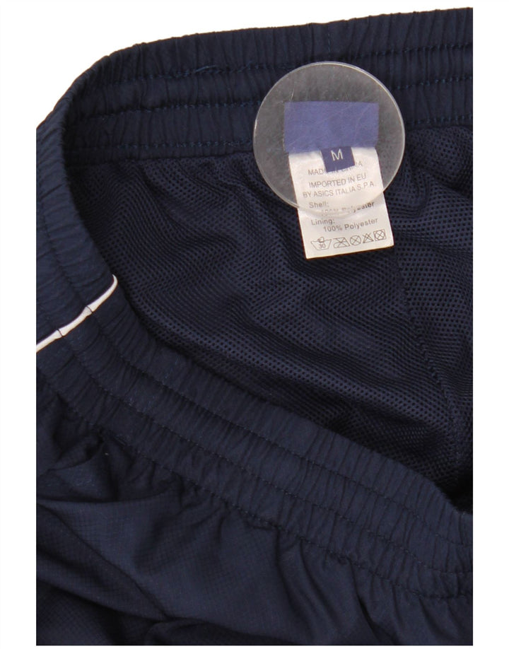 Pantaloni da tuta da uomo Asics medi in poliestere blu navy