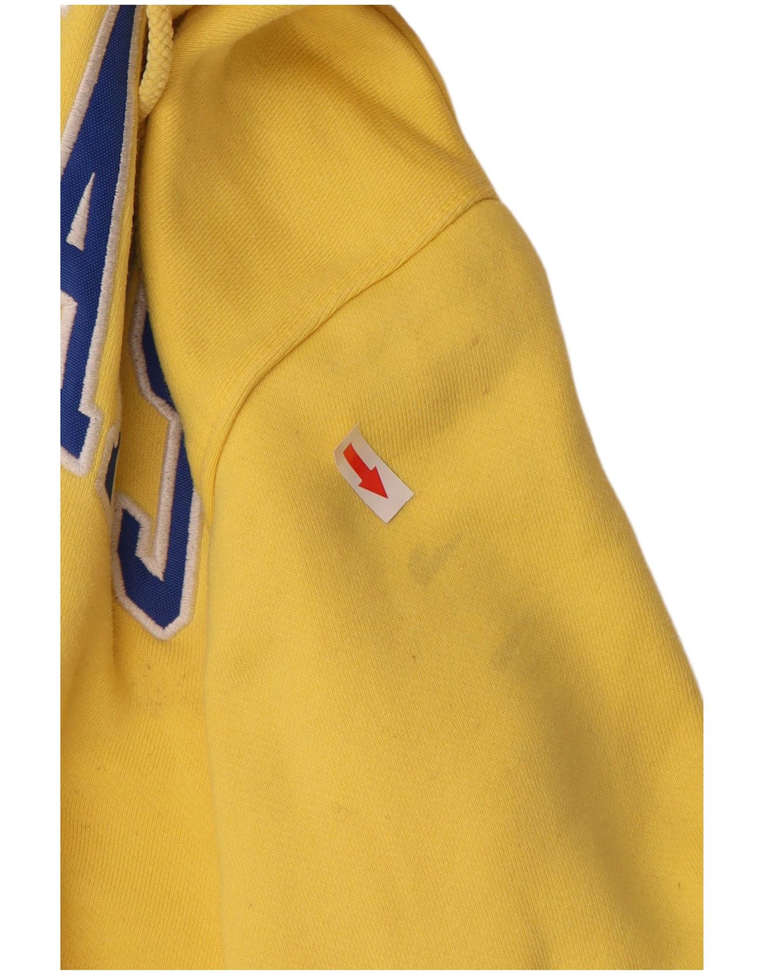 TOMMY HILFIGER Maglione con cappuccio grafico da uomo grande cotone giallo