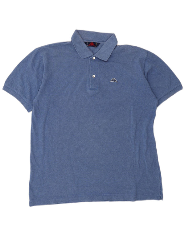 Polo Kappa Uomo Large Blu In Cotone