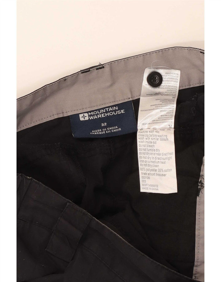 Pantaloni cargo dritti da uomo Mountain Warehouse W32 L30 poliestere nero