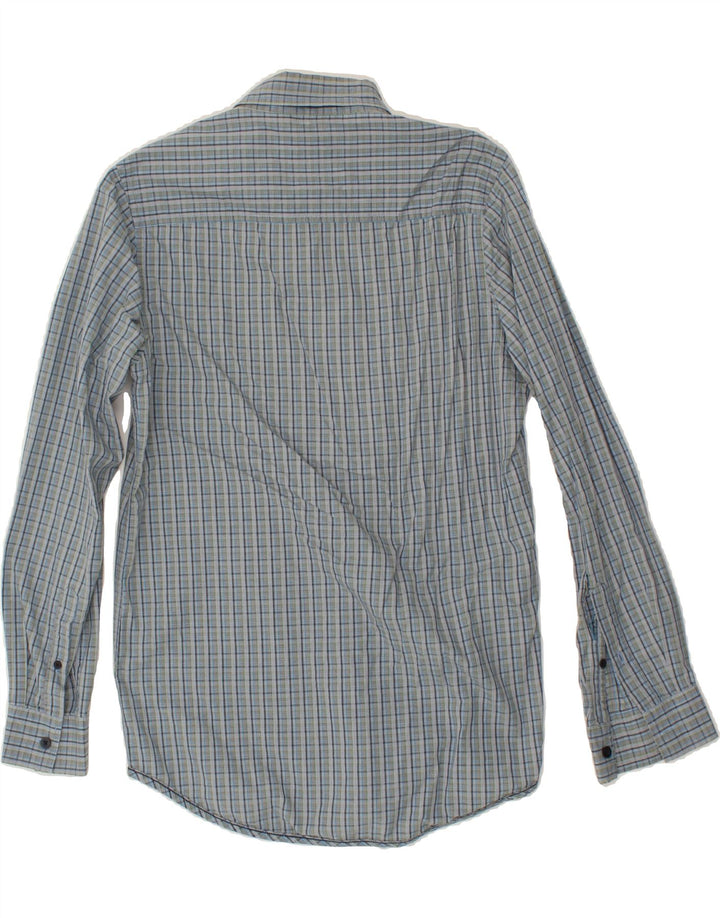 DOCKERS Mens Shirt Size 38/40 Medium Blue Check Cotton Vintage Dockers and Second-Hand Dockers from Messina Hembry 