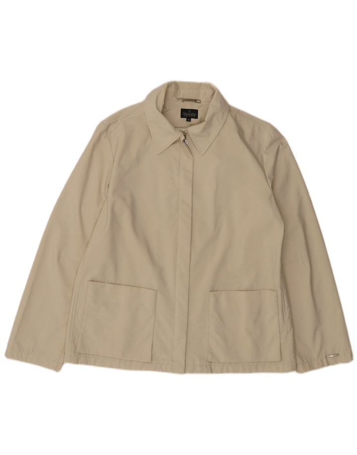 Giubbotto Bomber Donna Trussardi Jeans IT 46 Large Cotone Beige