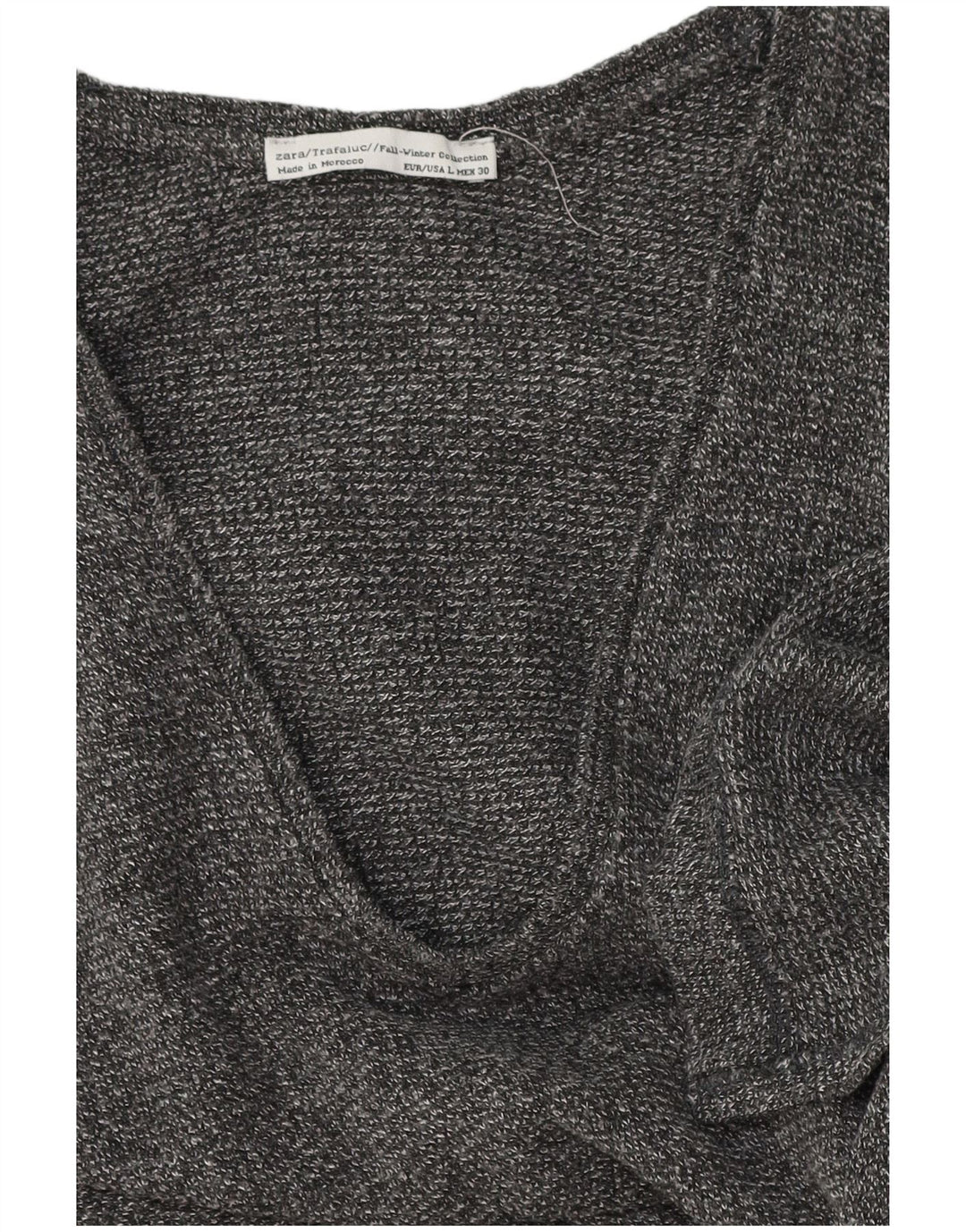 Top tunica a maniche lunghe da donna Zara UK 14 grande grigio