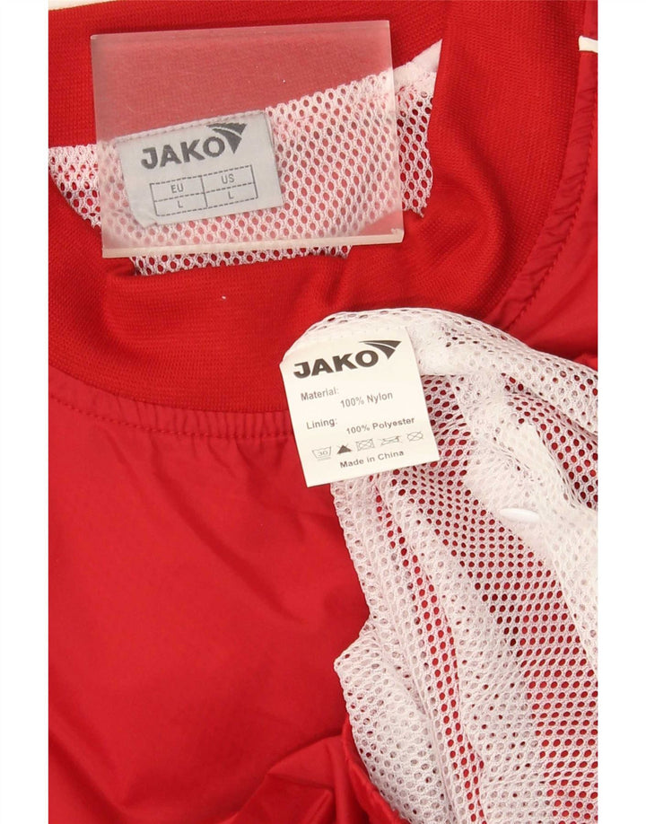 Jako Uomo Pullover Tuta Giacca Top Grande Rosso Colourblock Nylon