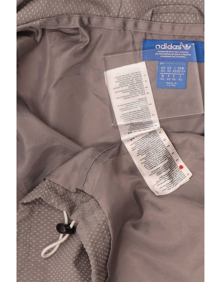 Giacca antipioggia da uomo Adidas con cappuccio UK 34 XS poliestere color block grigio