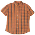 GAP Camicia da uomo a maniche corte vestibilità classica in cotone a quadri arancioni grandi
