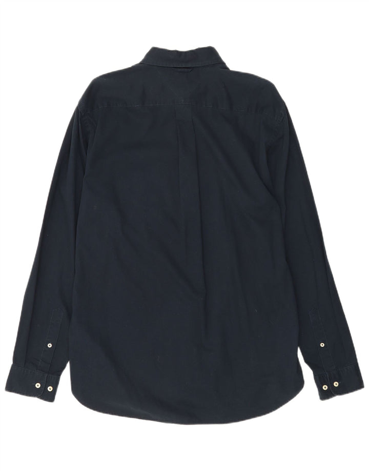 TOMMY HILFIGER Camicia da uomo grande in cotone blu navy
