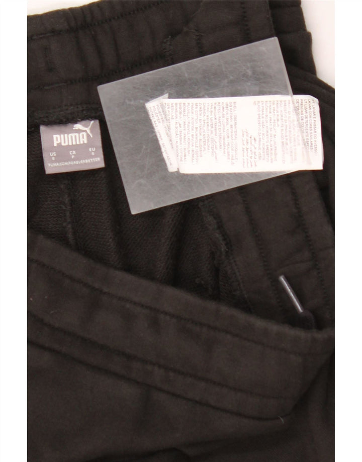 Pantaloni da tuta con grafica PUMA da donna Joggers UK 10 piccoli cotone nero