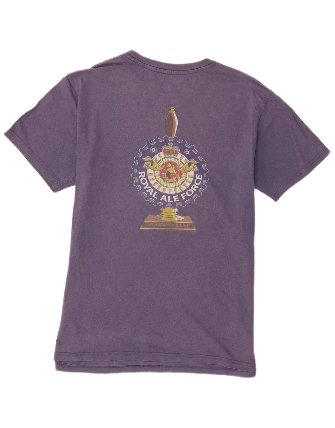T-shirt grafica da uomo Weird Fish Top grande in cotone viola