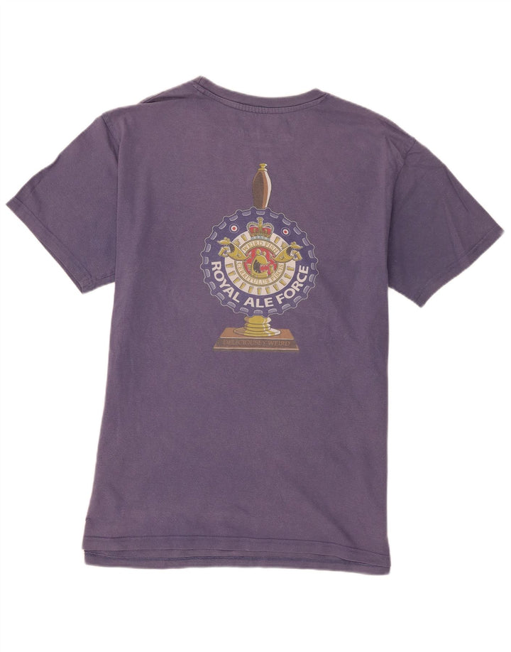 T-shirt grafica da uomo Weird Fish Top grande in cotone viola