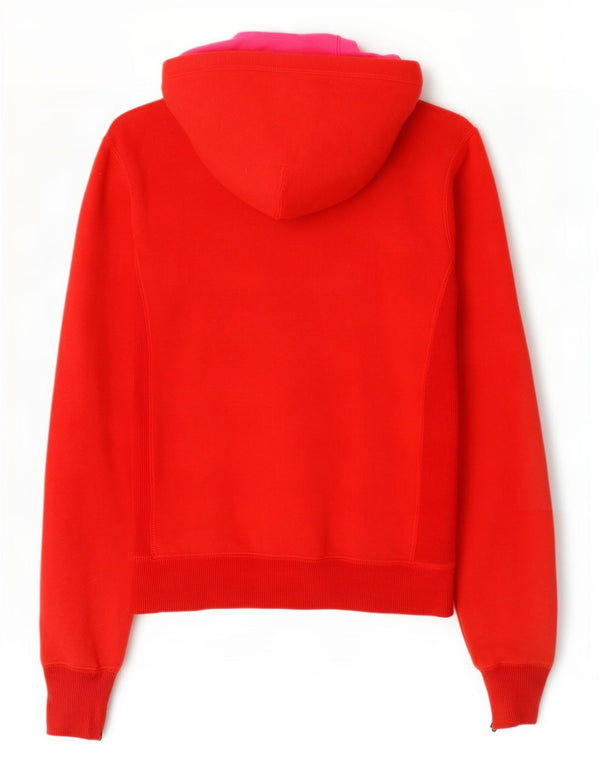 Felpa con cappuccio e zip oversize da donna Nike UK 10 Small Red Colourblock in cotone