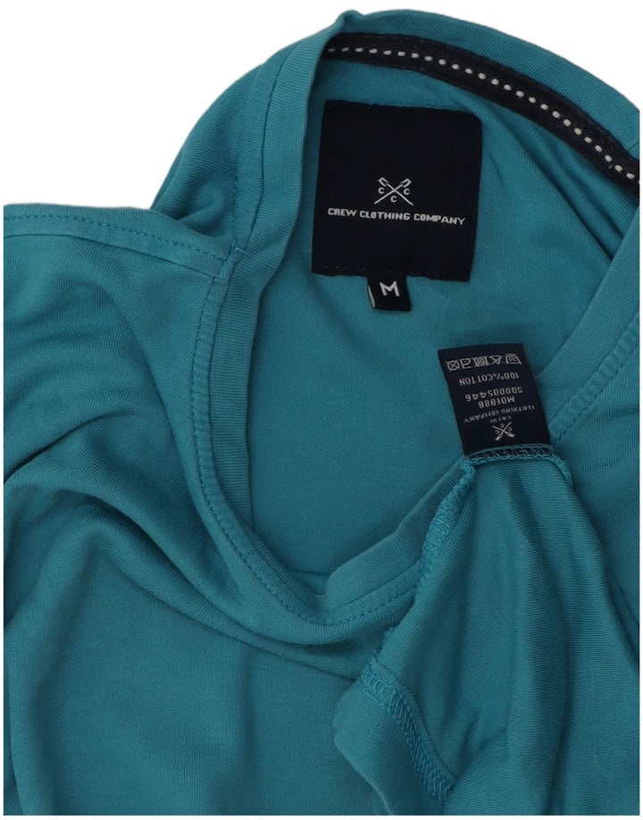 Crew Clothing T-shirt da uomo Top in cotone blu medio