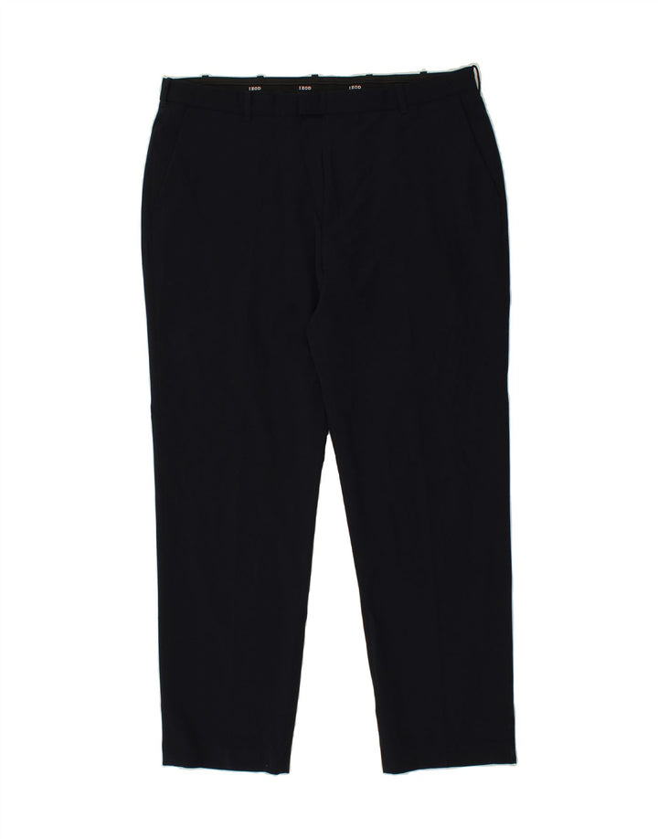 IZOD Mens Straight Chino Trousers W38 L32 Navy Blue Polyester Vintage Izod and Second-Hand Izod from Messina Hembry 