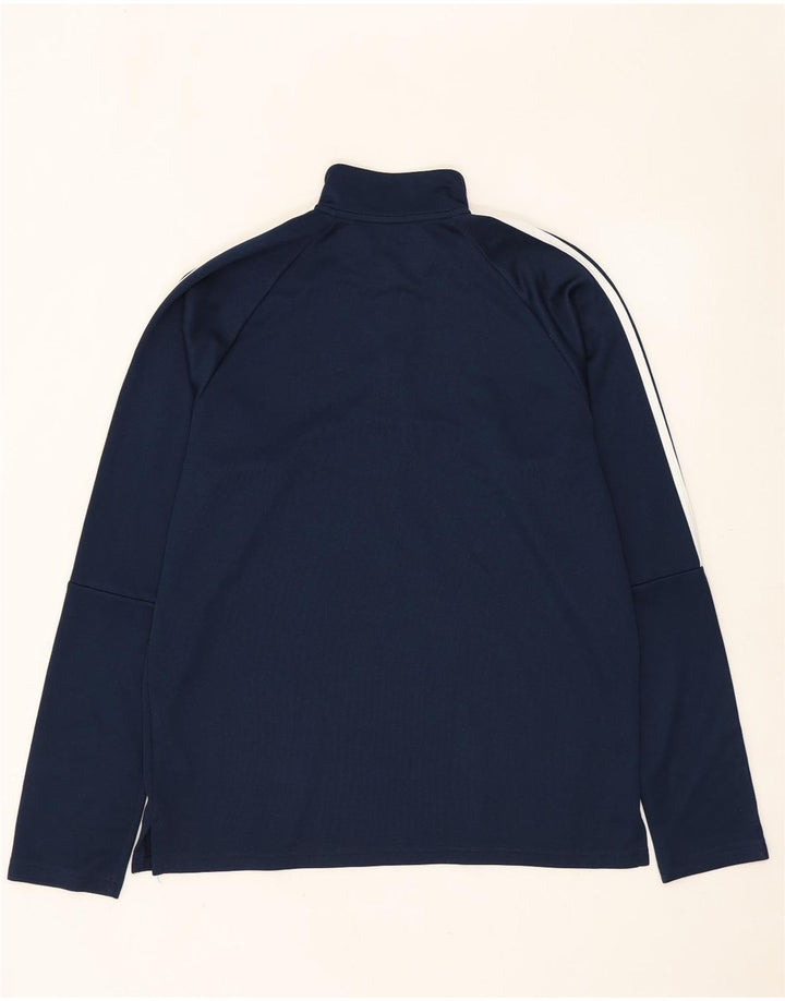 Adidas Uomo Climalite Pullover Tuta Top Large Blu Navy Poliestere