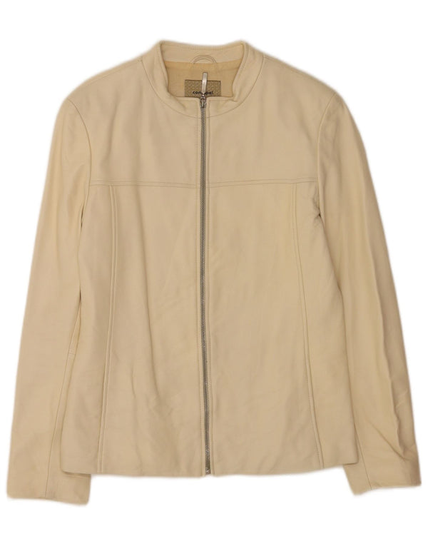Giubbotto Bomber In Pelle Donna Conbipel IT 42 Beige Medio