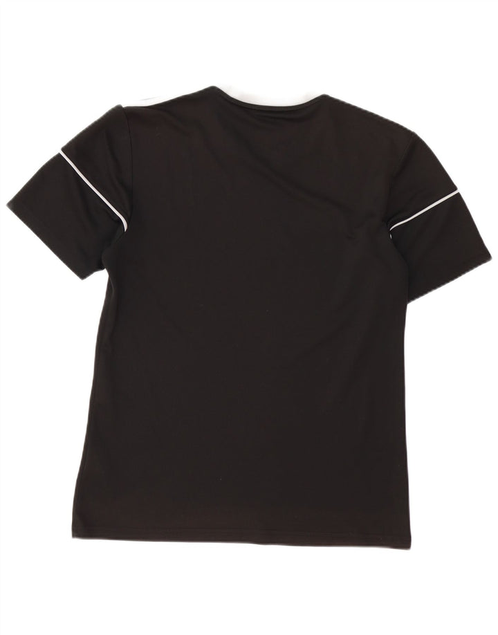 T-shirt ADIDAS Climalite da uomo piccola piccola in poliestere nero