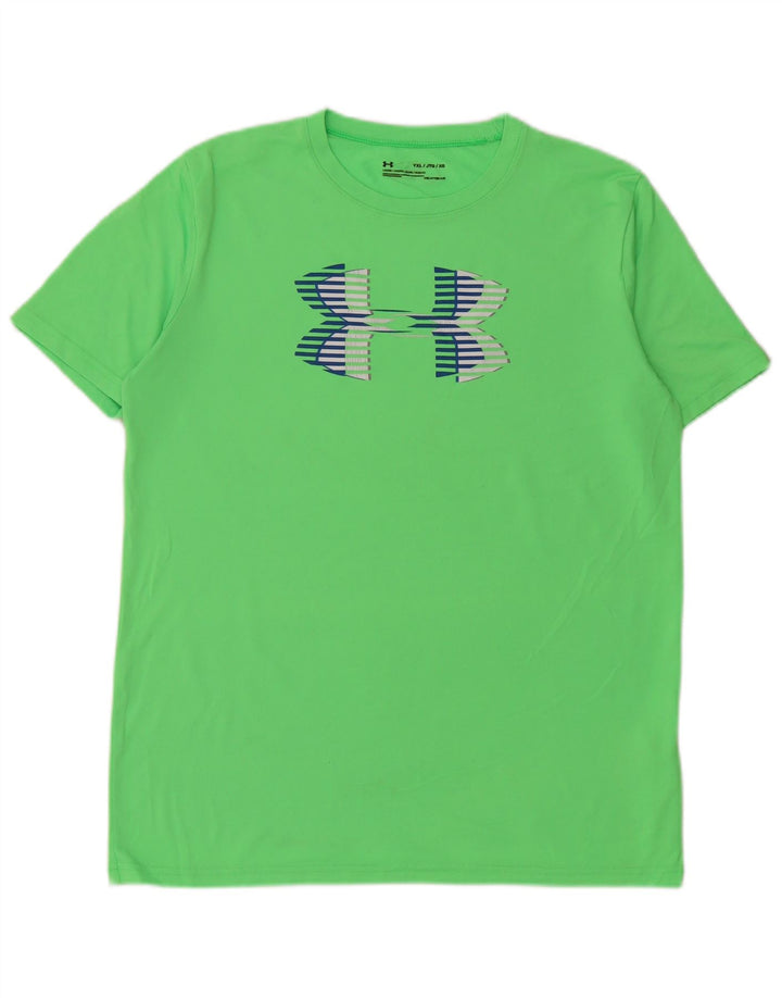 Maglietta grafica per ragazzi UNDER ARMOUR Heat Gear 13-14 anni XL Verde