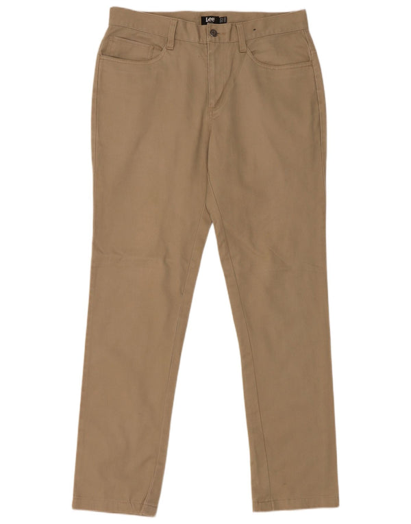 Pantaloni casual slim da uomo Lee W32 L32 in cotone beige