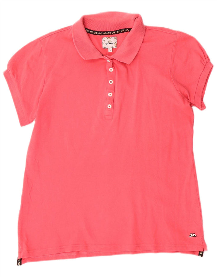 Polo da donna Guru UK 14 grande rosa