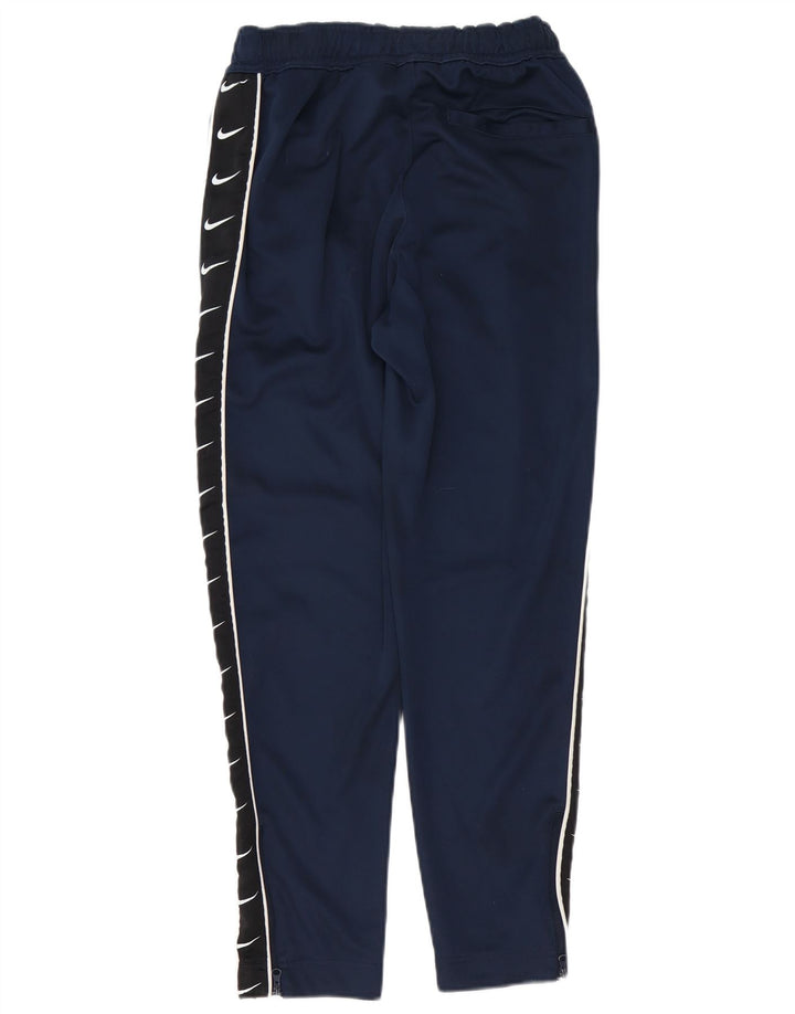 Pantaloni da tuta con grafica Nike da uomo, pantaloni da jogging, piccoli, in poliestere blu navy