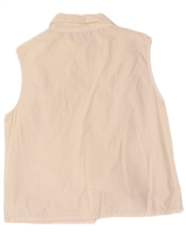 Gilet utility da donna VINTAGE IT 44 cotone bianco medio