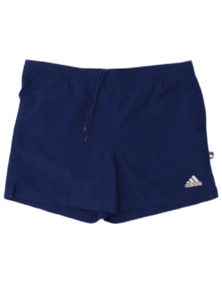 Pantaloncini sportivi da uomo Adidas medi in poliestere blu navy