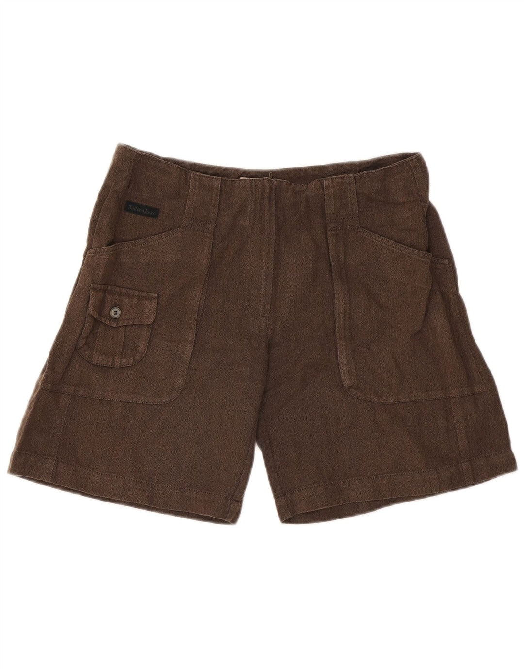 Pantaloncini cargo da donna Marlboro Classics IT 46 Large W32 Marrone a spina di pesce