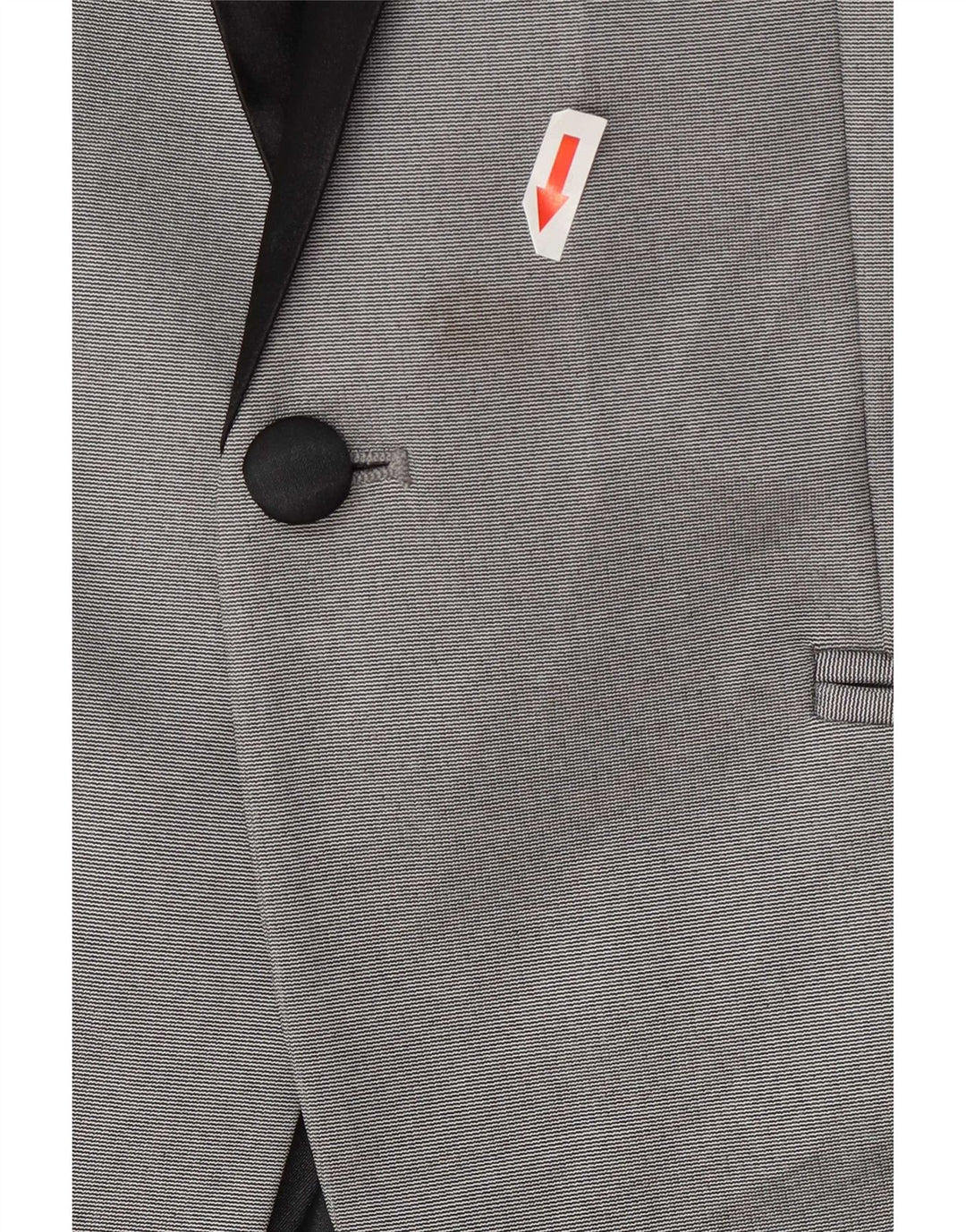 Giacca blazer da uomo a 1 bottone Zara UK 36 piccola poliestere grigio