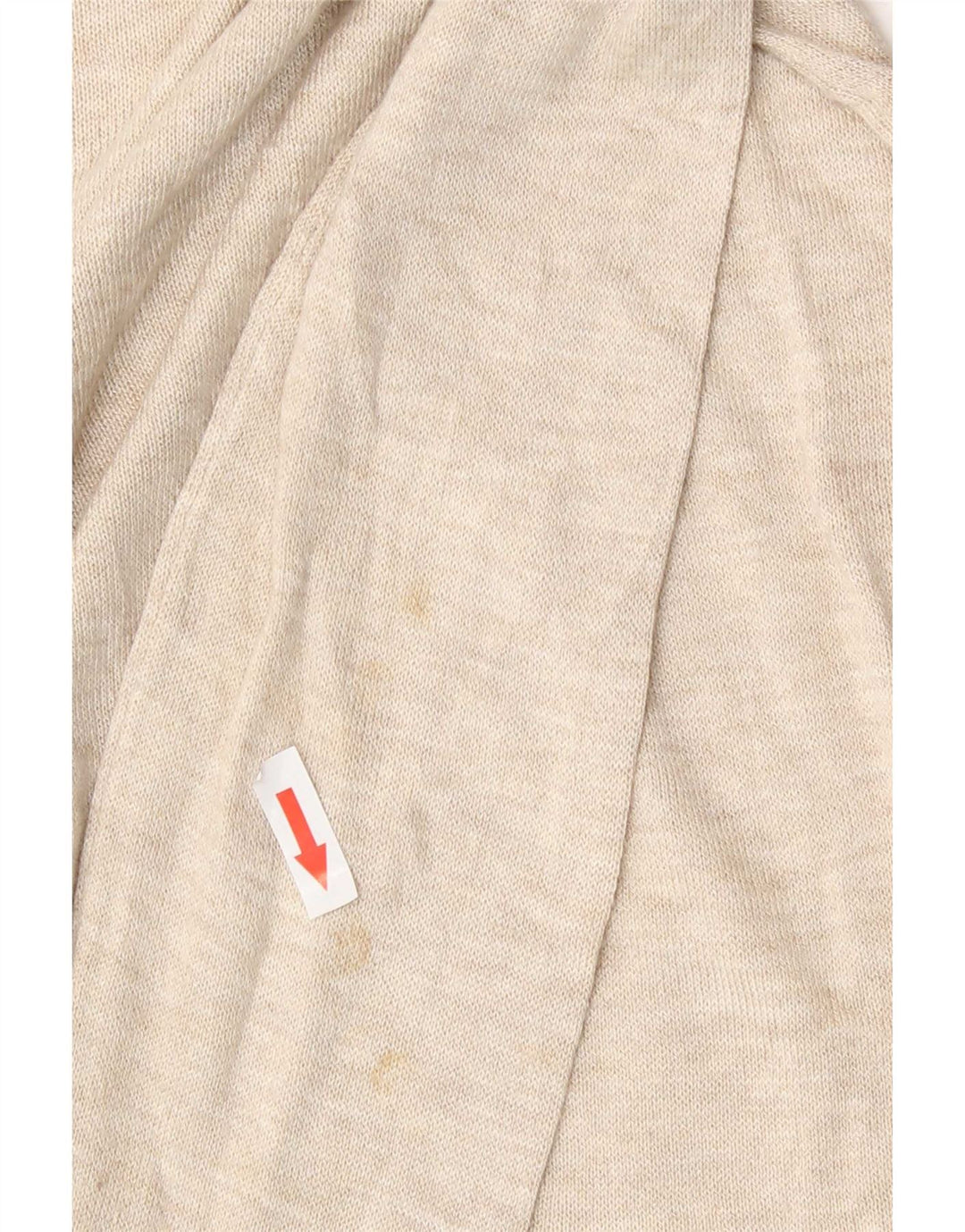 Maglione maglione girocollo da donna Marks & Spencer UK 10 piccolo viscosa beige