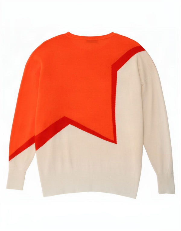 Maglione Zara da donna con scollo a barca UK 10 Small Orange Colourblock