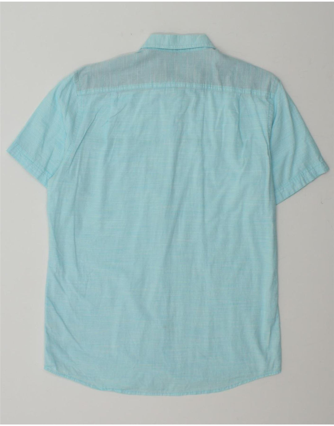 IZOD Mens Short Sleeve Shirt Medium Blue Pinstripe Cotton Vintage Izod and Second-Hand Izod from Messina Hembry 