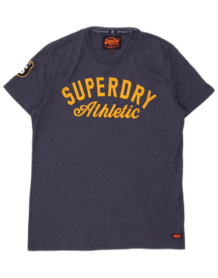 T-shirt grafica da uomo Superdry Top 2XL poliestere blu navy