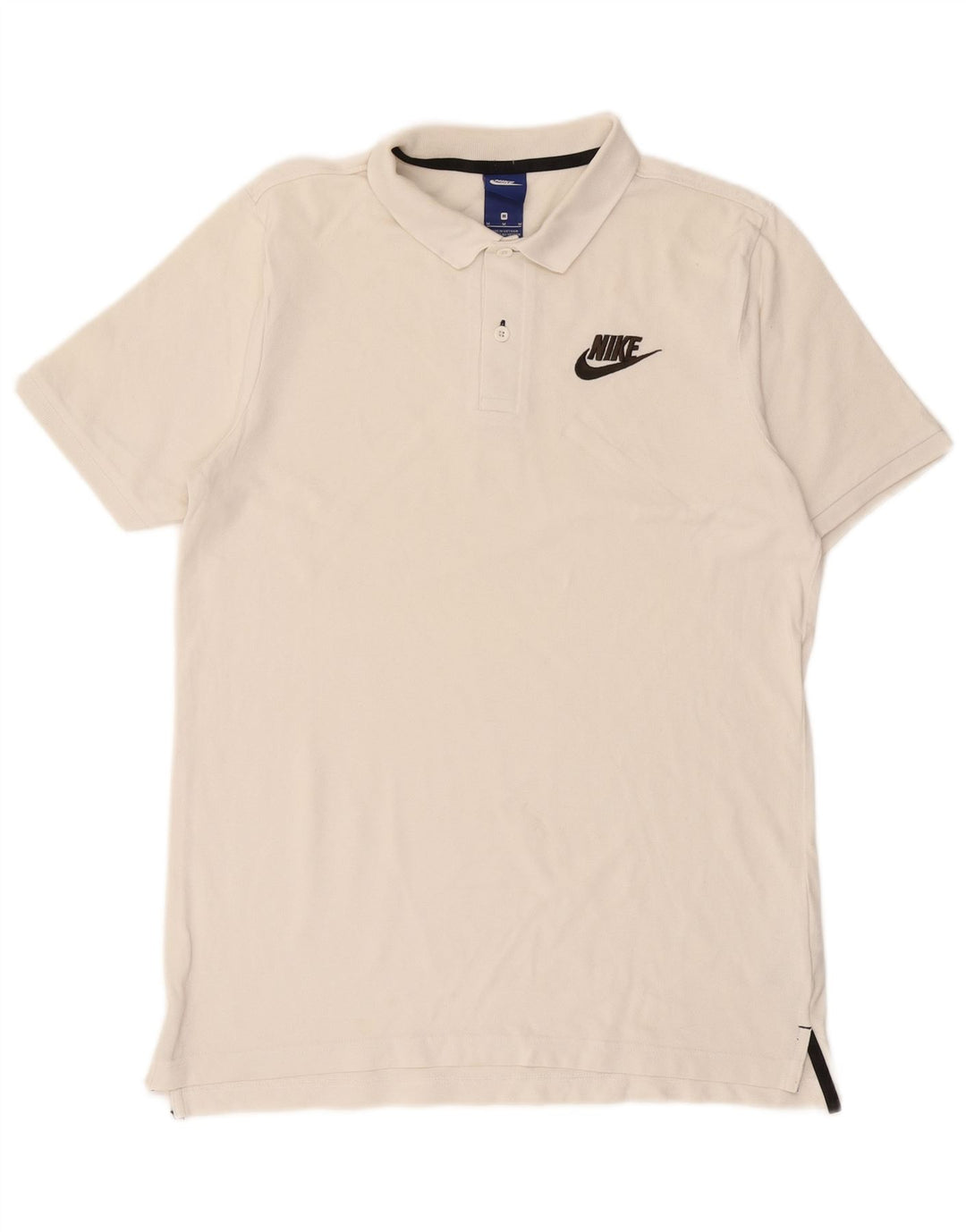Polo NIKE da uomo in cotone bianco sporco medio