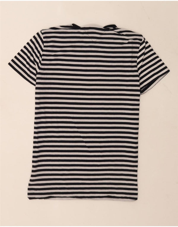 Tommy Hilfiger T-shirt extra slim da uomo Top Large in cotone a righe blu navy